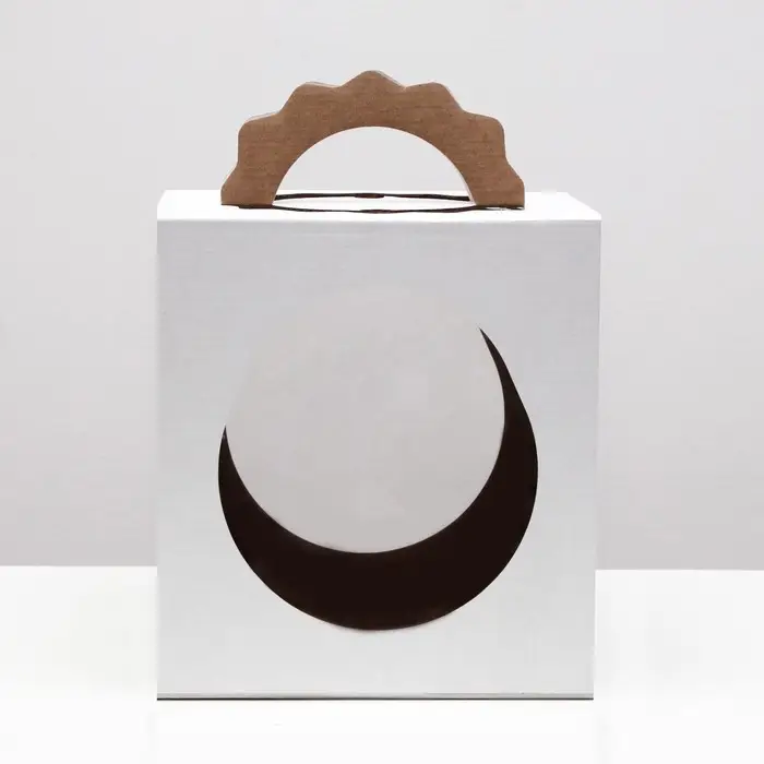 Кондитерская упаковка Кондитерская упаковка "Овал", 2 окна, белая, 24 х 24 х 26 см