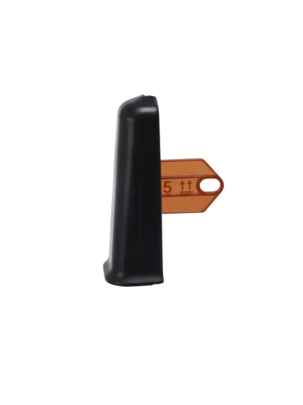 Угол наружный для плинтуса &laquo;Деконика&raquo;, с крепежом, 85 мм, 2 штуки, цвет 007 чёрный