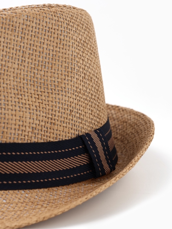 Шляпа мужская MINAKU "Пляж", размер 58, цвет коричневый