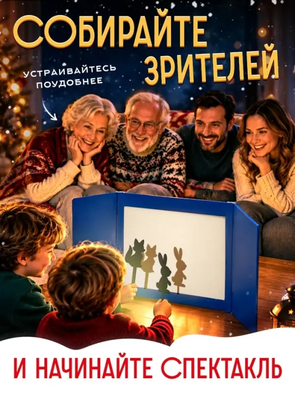 Настольный театр теней &laquo;Зимние сказки&raquo;, 10 сказок, 3+