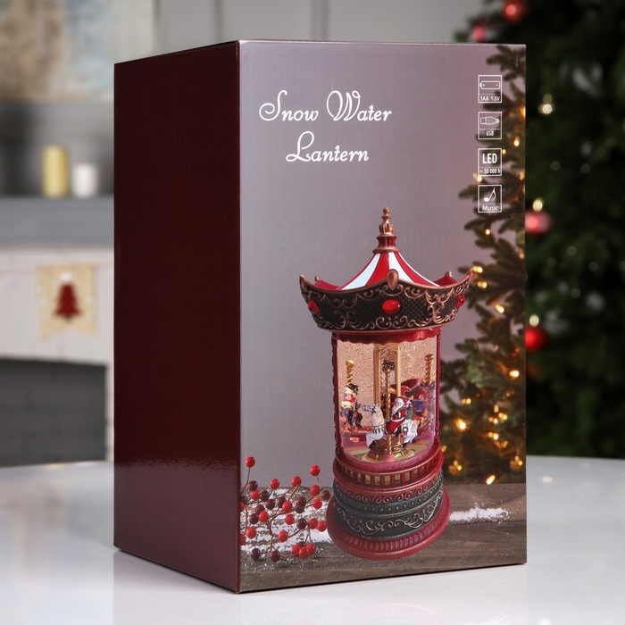 Светодиодная фигура «Карусель» 15.4 × 25 × 15.4 см, пластик, батарейки ААх3 (не в комплекте), USB, свечение тёплое белое Светодиодная фигура «Карусель» 15.4 × 25 × 15.4 см, пластик, батарейки ААх3 (не в комплекте), USB, свечение тёплое белое