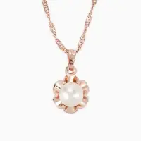 Гарнитур 3 предмета: серьги, кулон, кольцо безразмерное &laquo;Эдель&raquo;, с жемчугом цветок, белые в золоте, 45 см