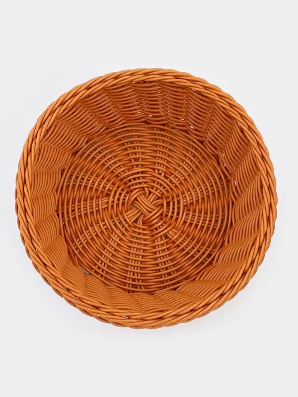 Корзинка для фруктов и хлеба Доляна &laquo;Капучино&raquo;, 21&times;7 см, пластик, плетёная, коричневая