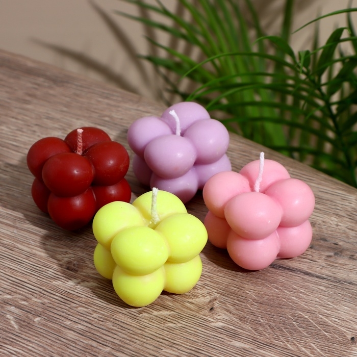 Свеча  Свеча "Кубик" 4х4х4 см, соевый воск МИКС