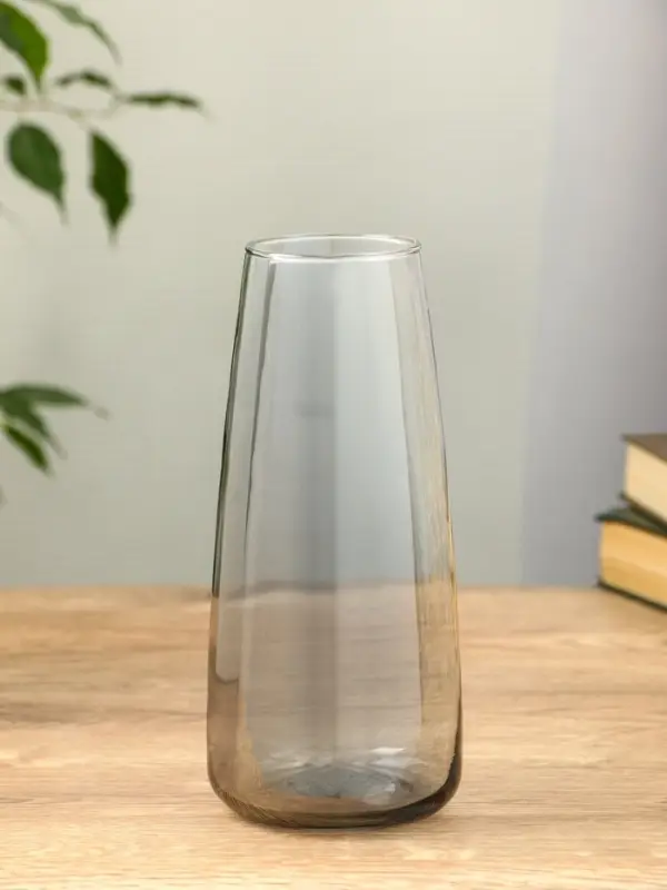 Ваза стекло настольная  Ваза стекло настольная "Кэнди" 22х9х6,5 см, серый