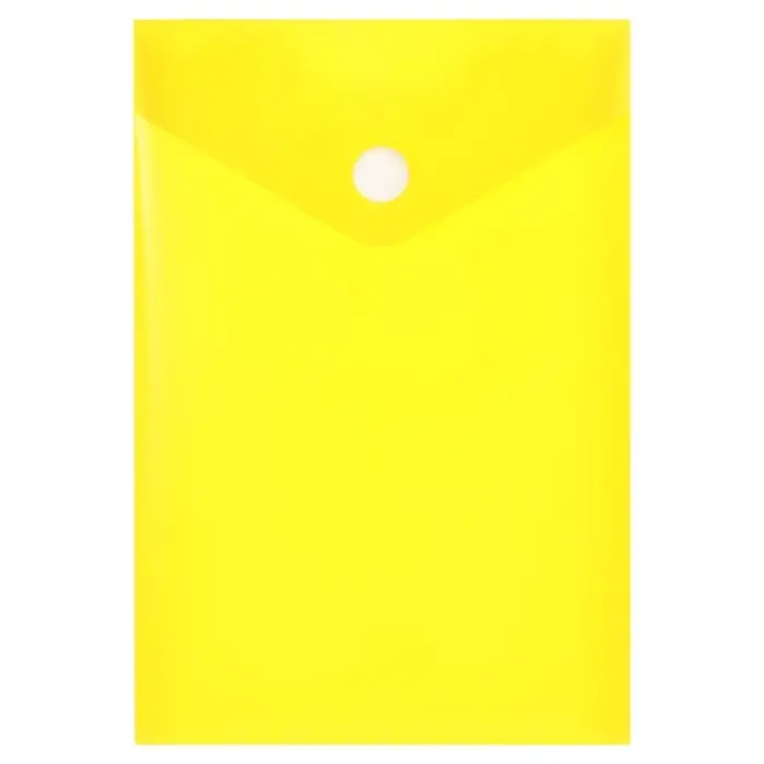 Папка-конверт на кнопке, А6, 180 мкм, вертикальная, глянцевая, МИКС