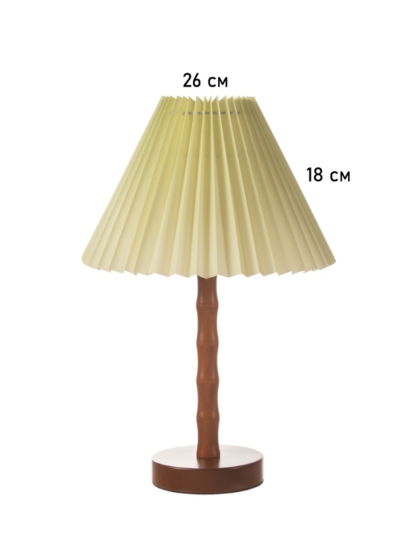 Лампа настольная BayerLux ЭКО Лампа настольная BayerLux ЭКО "Бамбук" 1х40Вт Е27 коричневый/беж. 27х27х40см