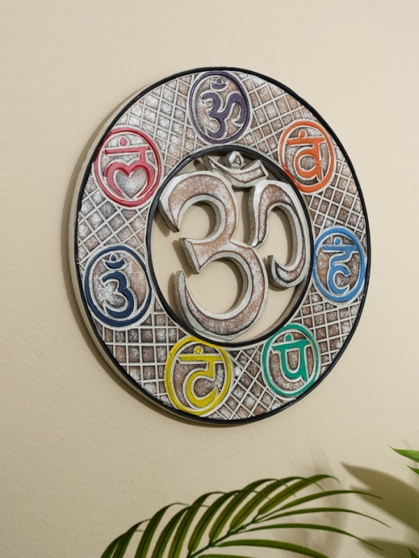 Панно резное МДФ  Панно резное МДФ "Знак ОМ", 30х30х0,6 см