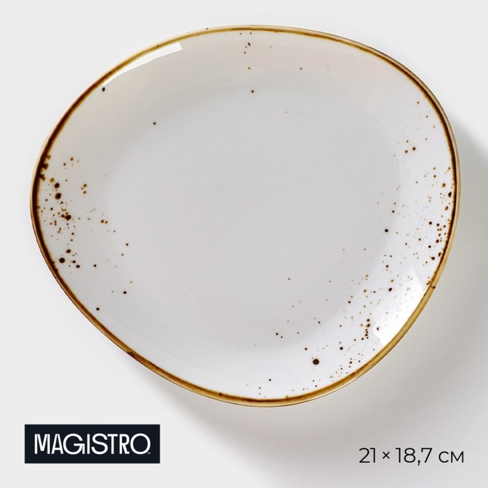 Блюдо фарфоровое для подачи Magistro «Церера», 21×18,7 см, цвет белый Блюдо фарфоровое для подачи Magistro «Церера», 21×18,7 см, цвет белый