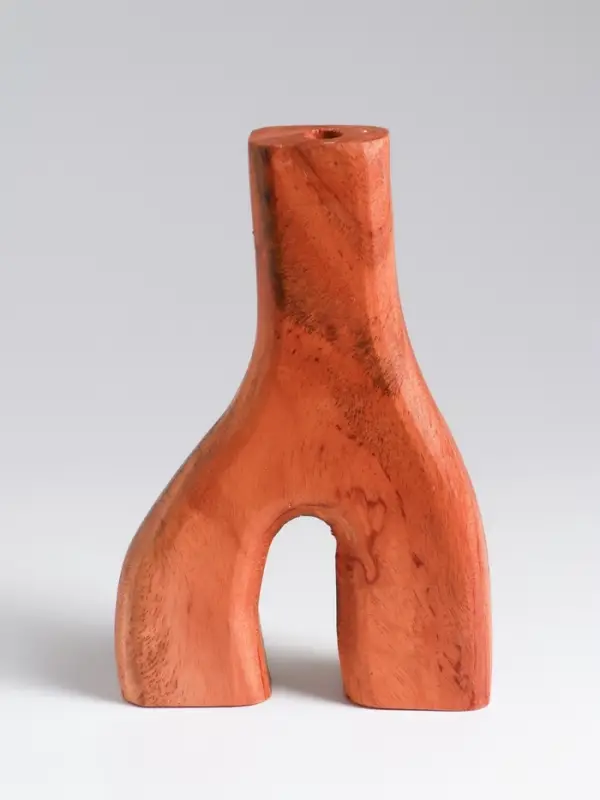 Ваза для сухоцветов &laquo;Корень&raquo;, 12&times;3&times;18 см, дерево джати, коричневая