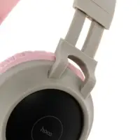 Наушники беспроводные, накладные, с ушками кошки, Hoco W27, Bluetooth 5.0, с микрофоном, с подсветкой, 300 мАч, серые