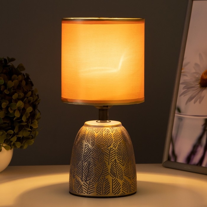 Настольная лампа Настольная лампа "Диана" Е27 40Вт баклажанный-золотой 13х13х27,5 см