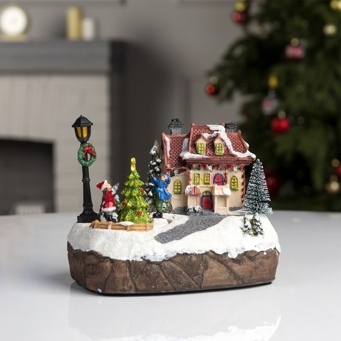 Светодиодная фигура «Дети во дворе» 17.5 × 13 × 10 см, полистоун, батарейки ААх3 (не в комплекте), свечение мульти Светодиодная фигура «Дети во дворе» 17.5 × 13 × 10 см, полистоун, батарейки ААх3 (не в комплекте), свечение мульти