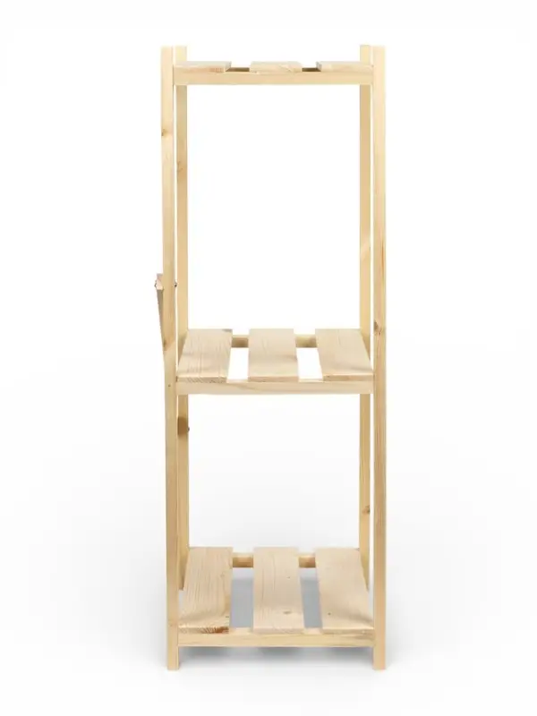 Стеллаж деревянный 3 полок 79 х 40 х 28 см, с регулируемыми полками