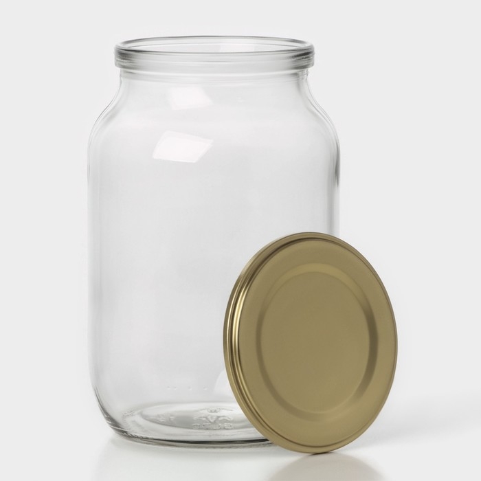 Набор стеклянных банок с крышкой Доляна, СКО-82 мм, 1 л, 12 штук Набор стеклянных банок с крышкой Доляна, СКО-82 мм, 1 л, 12 штук