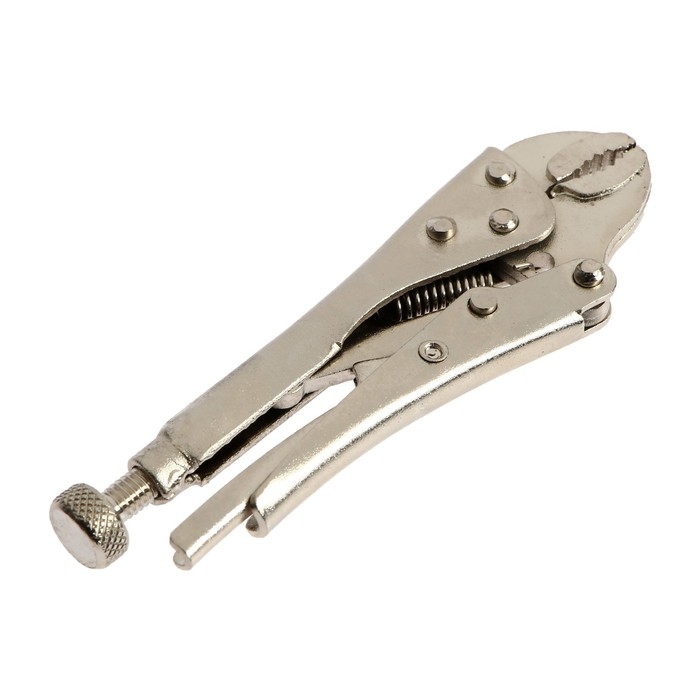 Зажим ручной ТУНДРА, полукруглый захват, с фиксатором, 105 мм Зажим ручной ТУНДРА, полукруглый захват, с фиксатором, 105 мм