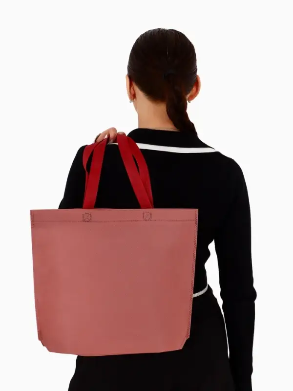 Пакет с петлевой ручкой, сумка - шопер &laquo;Эко&raquo;, 38&times;32&times;10 см, бордовый