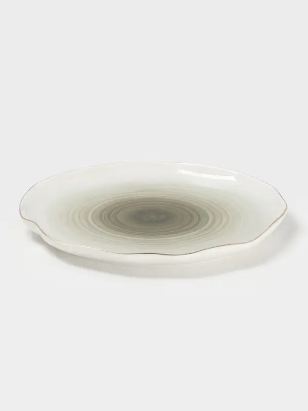 Тарелка обеденная Доляна &laquo;Млечный путь&raquo;, d=25 см, фарфор, серая