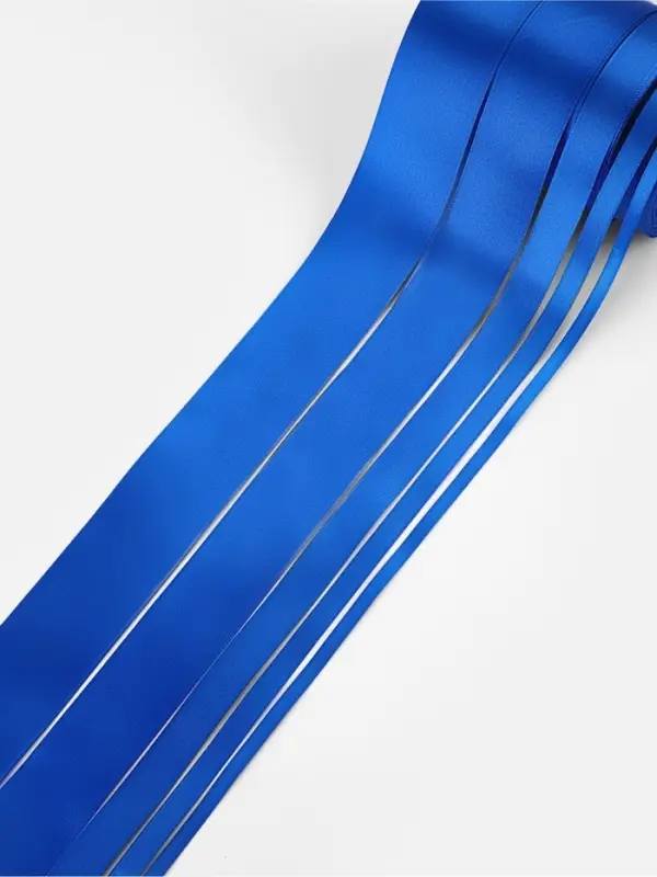 Атласная лента, набор 5 шт., 6/10/20/40/50 мм, 23&plusmn;1 м, синяя №40