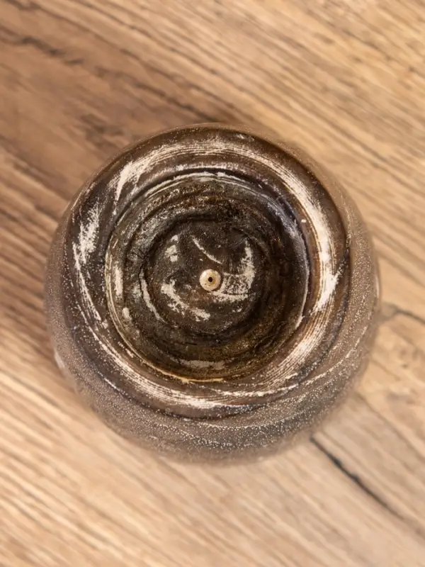 Подсвечник, d=4 см, 9&times;9&times;12 см, дерево джати, тёмно-коричневый