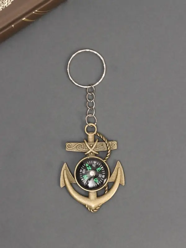 Брелок металл Брелок металл "Якорь с компасом" 5,8х4х0,8 см
