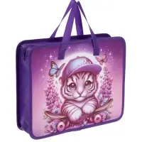 Папка с ручками &laquo;Тигренок&raquo;, А4, пластиковая, 70 мм, 322&times;256 мм