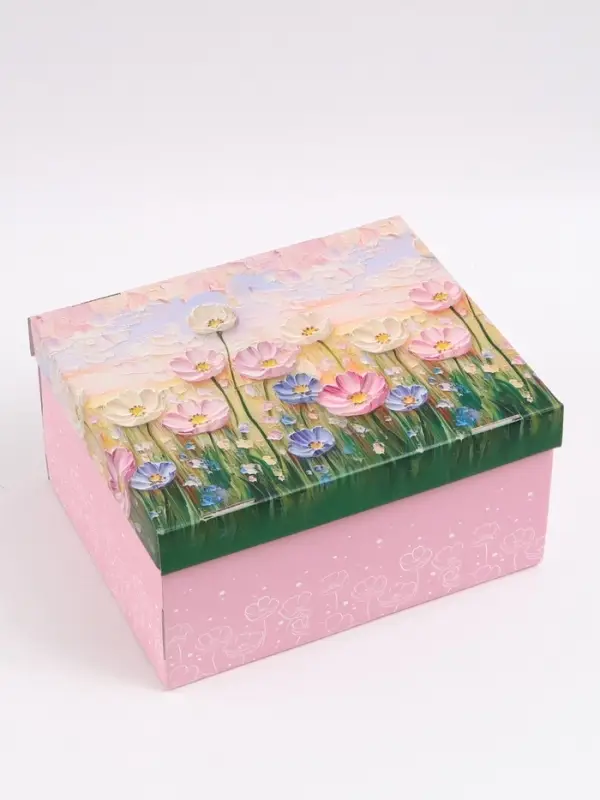 Коробка складная &laquo;Цветочный луг&raquo;, 31 х 25,6 х 16 см