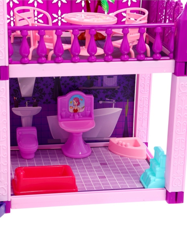 Кукольный дом «Тёмный домик», 2 куклы, мебель, аксессуары