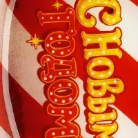 Блюдо в форме конфеты &laquo;С Новым годом&raquo;, 11&times;26.4 см, стекло, золотистое, красное