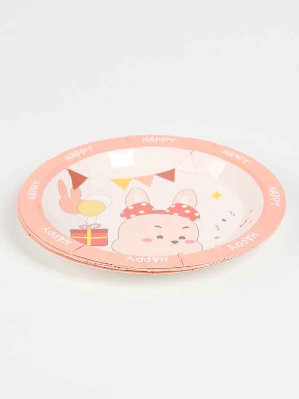 Набор бумажной посуды Набор бумажной посуды "Счастливый зайка", набор 12 шт.