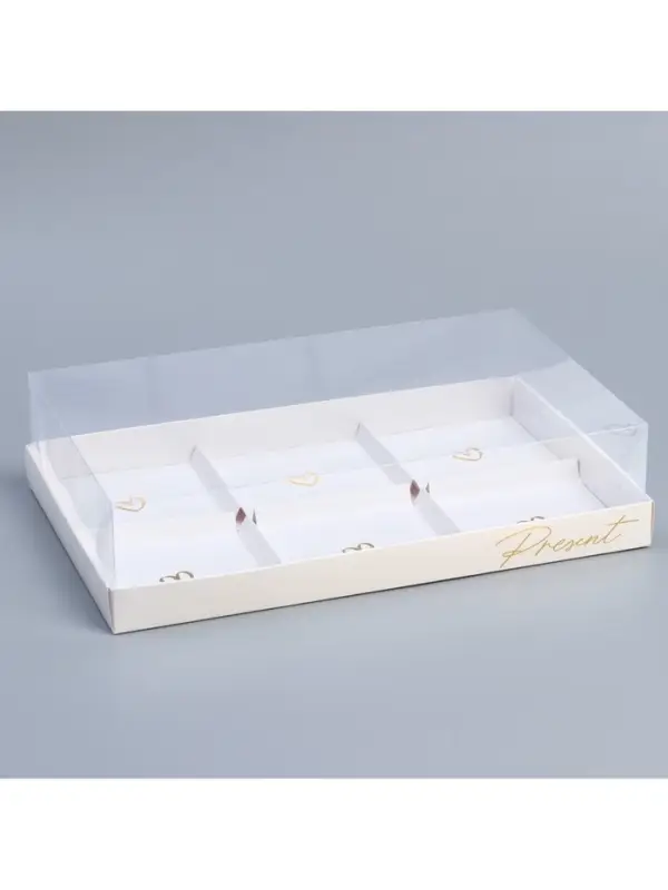 Коробка кондитерская для муссовых пирожных &laquo;Present&raquo;, 27&times;17.8&times;6.5 см