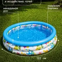 Бассейн надувной, 122&times;25 см, от 2 лет, МИКС, 51009/51226 Bestway