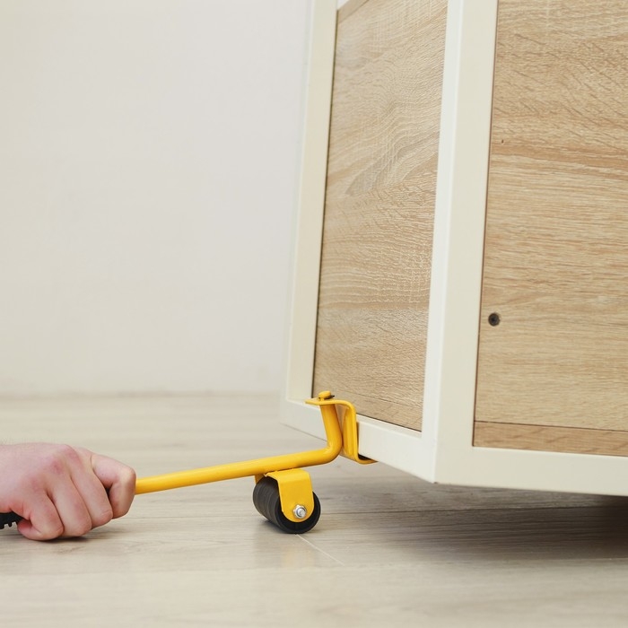 Набор для перемещения мебели ТУНДРА, металлические платформы, г/п до 150 кг, 5 предметов Набор для перемещения мебели ТУНДРА, металлические платформы, г/п до 150 кг, 5 предметов