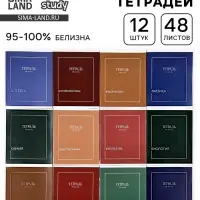 Тетради предметные, 48 л., набор из 12 шт., блок №1 &laquo;Минимализм&raquo;