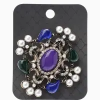 Брошь &laquo;Императрица&raquo;, награда, цветная в чернёном золоте