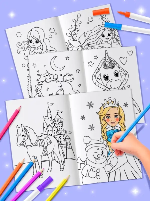 Раскраски для девочек набор &laquo;Мои любимые картинки&raquo;, 10 шт. по 12 стр.