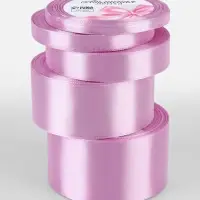 Атласная лента, набор 5 шт., 6/10/20/40/50 мм, 23&plusmn;1 м, светло-сиреневая №45