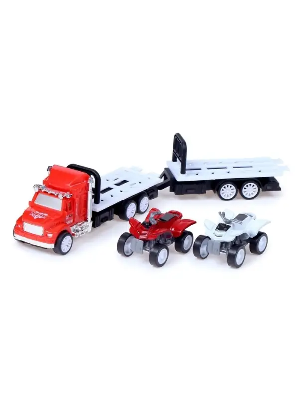 Грузовик инерционный &laquo;Автовоз&raquo;, с 2 квадроциклами, МИКС