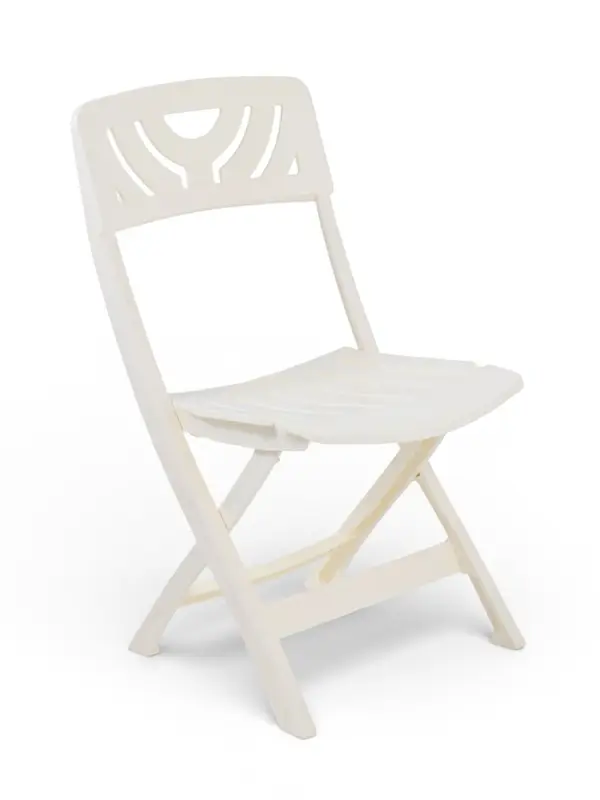 Стул садовый Decorona DeRiviera, 46&times;50&times;82 см, складной, пластиковый, белый