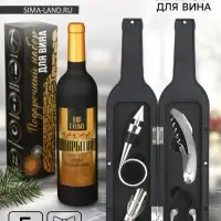 Подарочный набор для вина новогодний &laquo;Ярких открытий&raquo;: 5 предметов