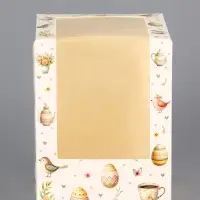 Коробка подарочная пасхальная с окном &laquo;Пасхальное чаепитие&raquo; 9.5&times;9.5&times;12.5 см