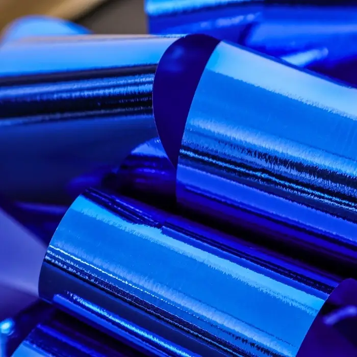 Подарочный Бант - шар №5, глянцевый, синий, для упаковки подарков