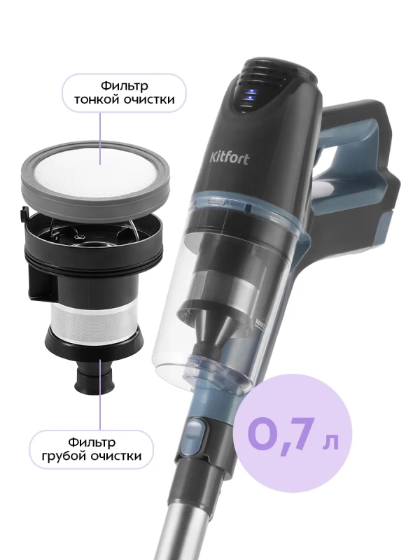 Пылесос для дома вертикальный беспроводной КТ-5355 Пылесос для дома вертикальный беспроводной КТ-5355