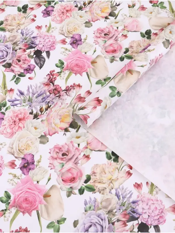 Бумага упаковочная крафт &laquo;Нежность&raquo;, 70&times;100 см, 1 лист