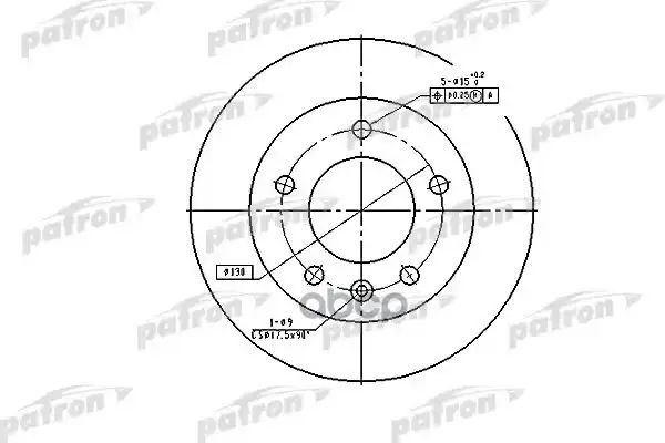 диск тормозной PATRON арт. PBD2790