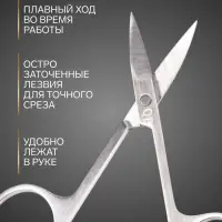 Ножницы маникюрные Premium, загнутые, узкие, 8.8 см, на блистере