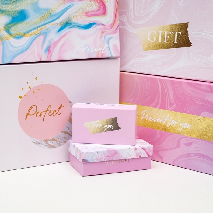 Набор коробок 15 в 1, упаковка подарочная, «Текстурный», 12 х 6.5 х 4 см - 46.5 х 30 х 17.5 см