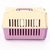 Переноска для животных пластиковая 44 х 31 х 27 см, белая/лавандовая Переноска для животных пластиковая 44 х 31 х 27 см, белая/лавандовая