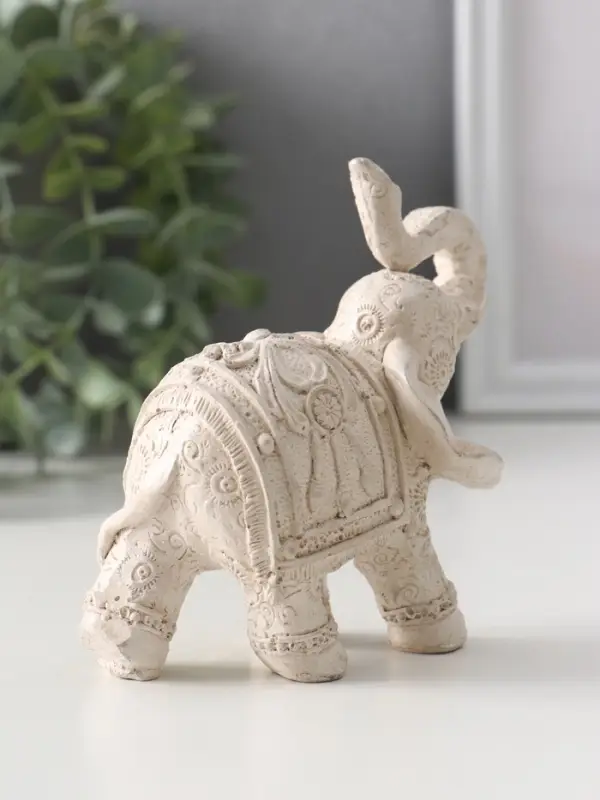 Фигура «Слон Махараджа», 10×5.5×9.5 см, слоновая кость