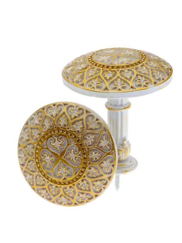 Крючок для штор CAPPIO KC211, d=9.6 мм, цвет белый с золотом, 2 шт Крючок для штор CAPPIO KC211, d=9.6 мм, цвет белый с золотом, 2 шт